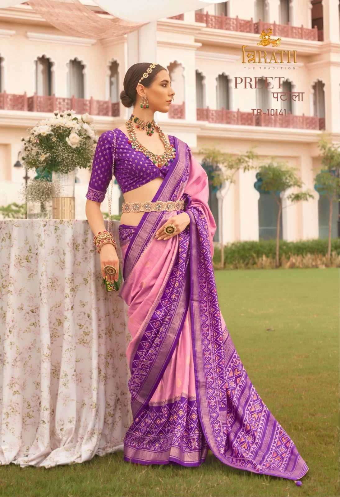 Trirath Preet Patola Sigma Silk Wholesale Fancy Sarees Catalog — Wholesale Sarees, MPA wholesale from Surat - Gallery Image 6